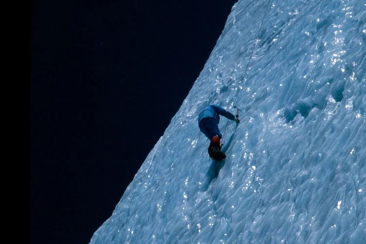 Reinhold Messner on the Annapurna Northwest Face, 1985 — Historical photograph from Post-War Era