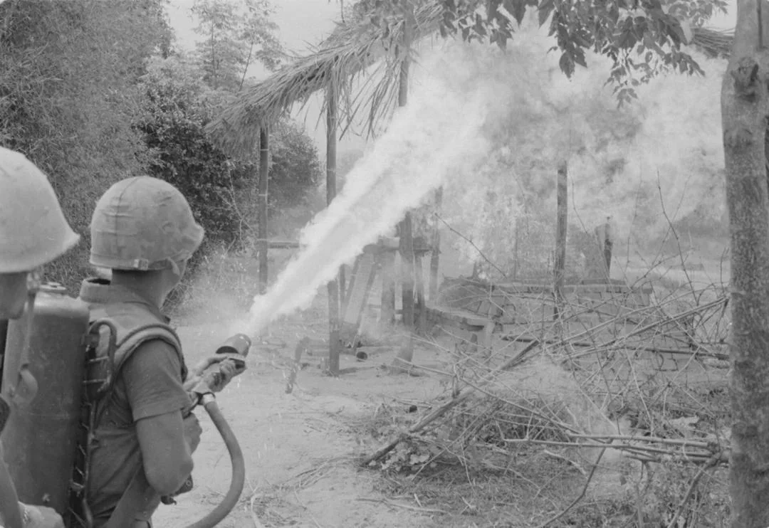 US Marines Using Flamethrowers in the Vietnam War, 1967