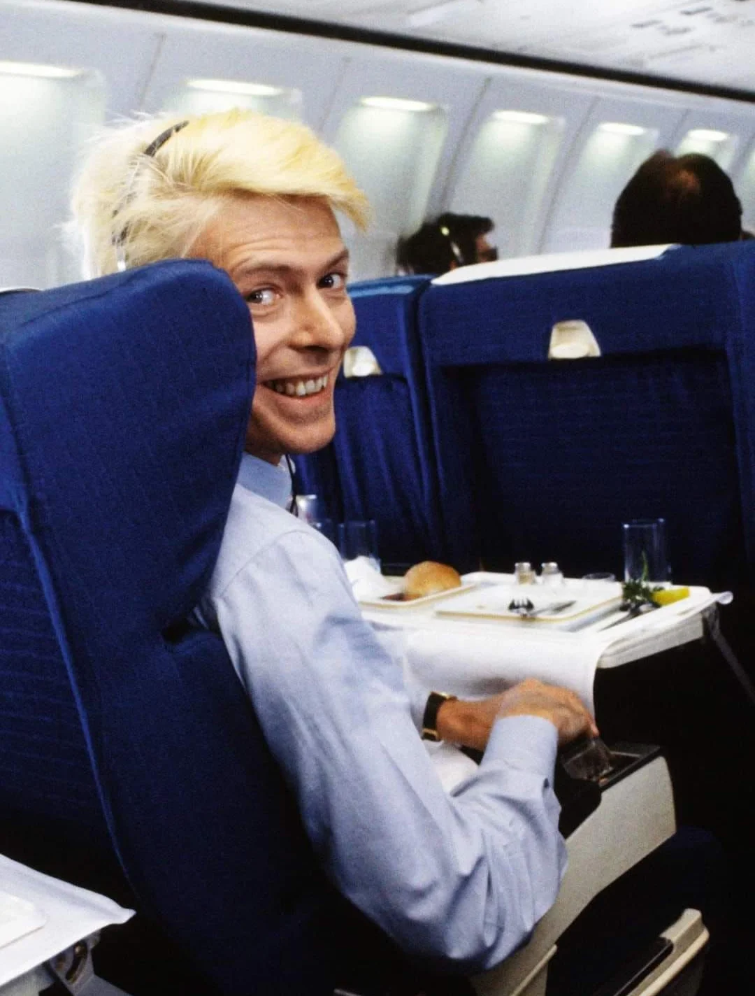 David Bowie Flying Commercial During 1983 Serious Moonlight Tour