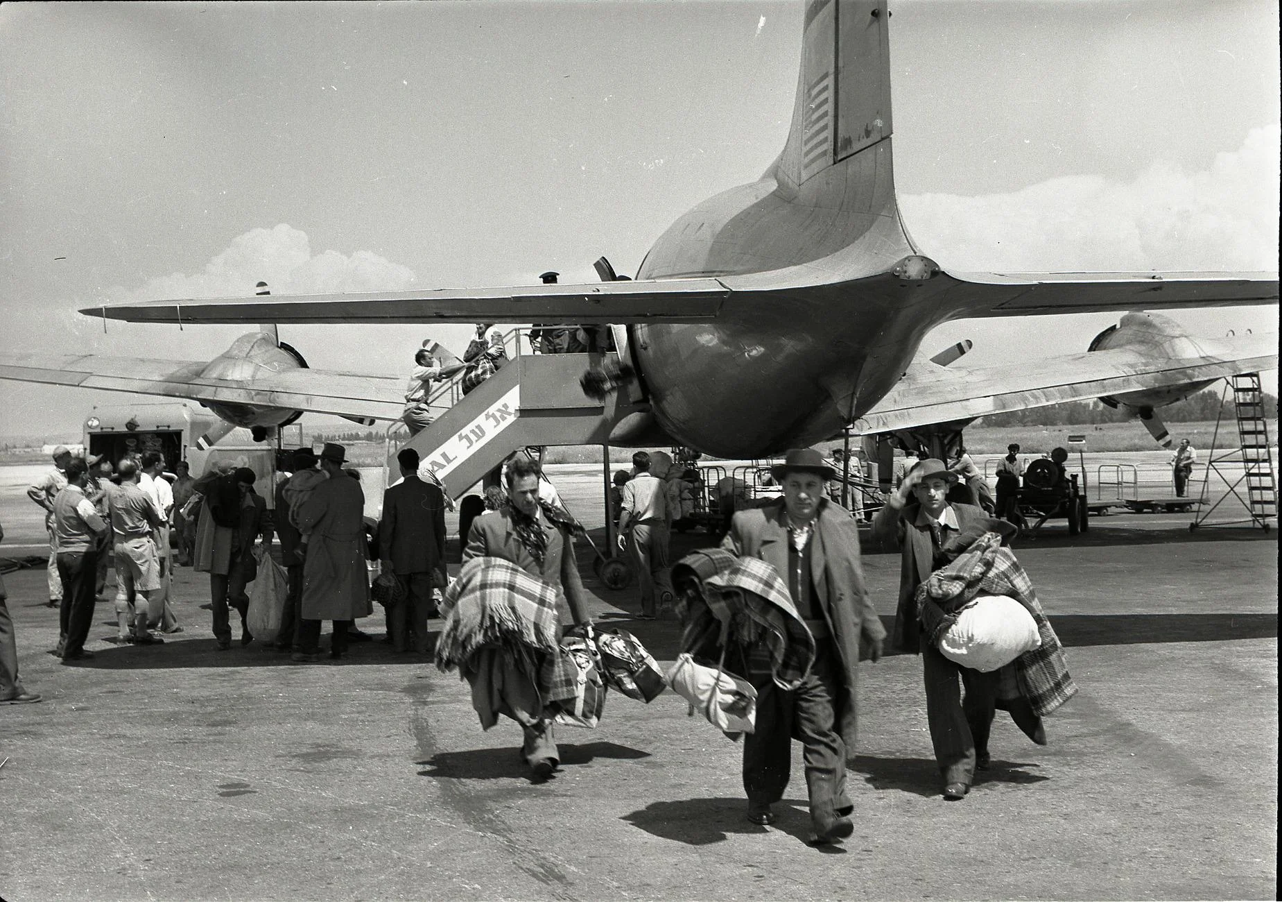 Iraqi Jewish Immigrants Arrive at Lod Airport, 1951