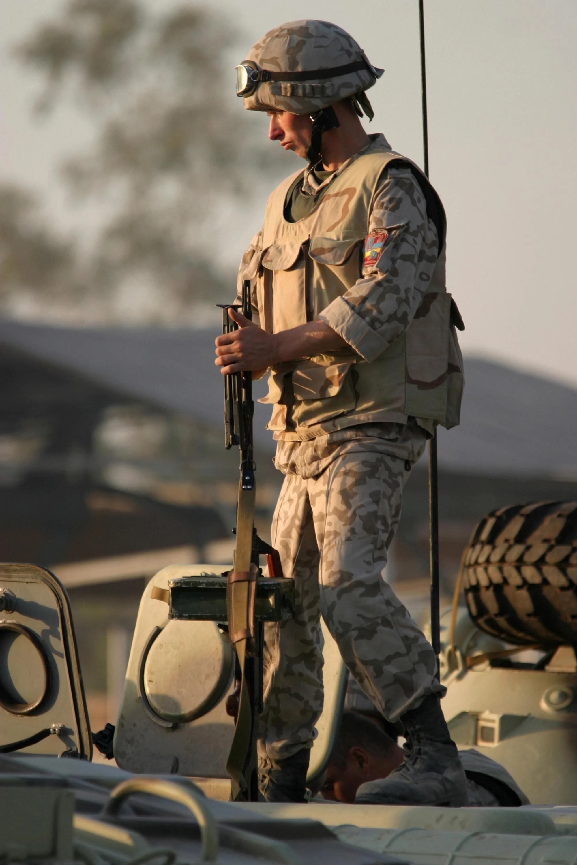Ukrainian Soldier in al-Kut, Iraq: 2003 Coalition Forces Deployment
